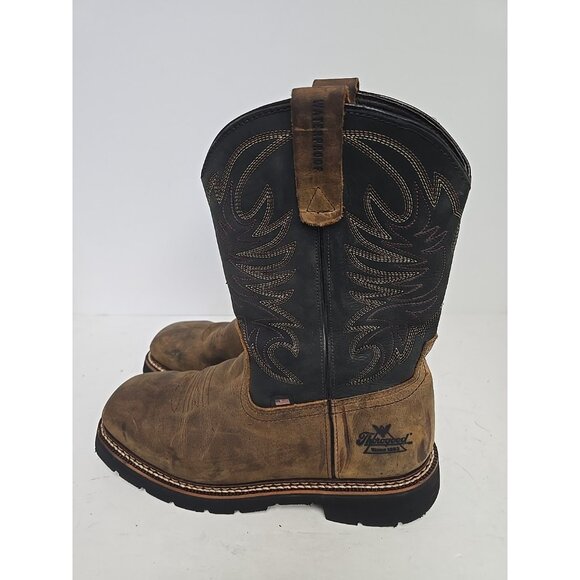 Thorogood Men's 11" Steel Toe WP Western Wellington Work Boot USA 804-4330 9.5D - Picture 4 of 8